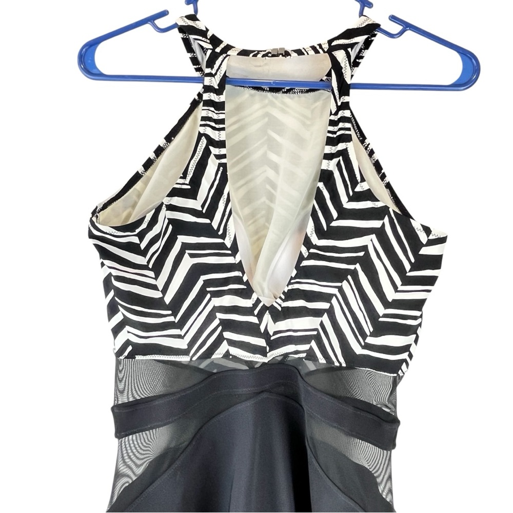 Profile by Gottex Marble Print One-Piece Swimsuit Black White Sz 14 - Picture 8 of 14